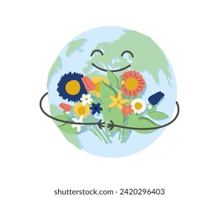 Earth day illustration set. Vector concepts for graphic and web design, business presentation, marketing and print material. International Mother Earth Day. Ecology and environmental protection vector