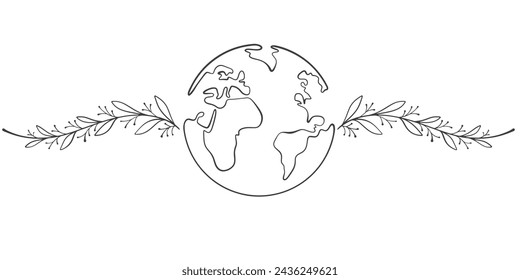 Earth day illustration . Vector concepts for graphic and web design, business presentation, marketing and print material. International Mother Earth Day. Ecology and environmental protection.