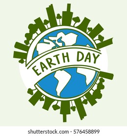 earth day illustration vector templates