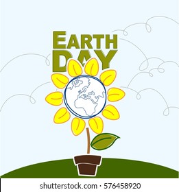 earth day illustration vector templates