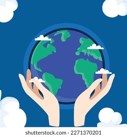 
Earth Day. International Earth Day. Environmental issues and environmental protection. Vector illustration. Caring for Nature. Set vector illustration