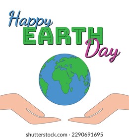 Earth Day. International Mother Earth Day. Environmental problems and environmental protection. Vector illustration. Caring for Nature.