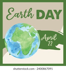 Earth Day. International Mother Earth Day. Environmental problems and environmental protection. Flat vector illustration.