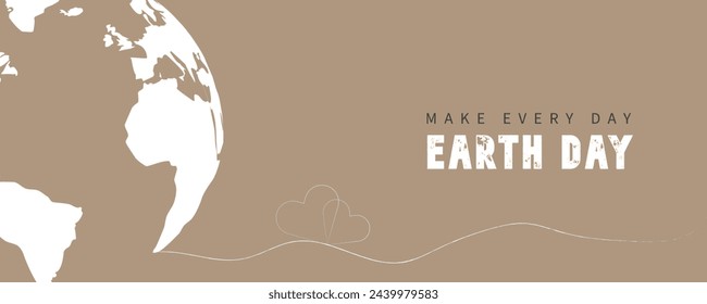 Earth Day. International Mother Earth Day. Environmental problems and environmental protection. Vector illustration. Caring for Nature. "Happy Earth Day, 22 April". World map background