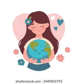 Earth Day. International Mother Earth Day. Environmental problems and environmental protection. Vector illustration. 