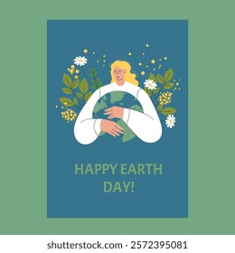 Earth Day. International Mother Earth Day. Environmental problems and environmental protection. Caring for nature. vector illustration Sustainable living concepts: love earth, make everyday Earth day