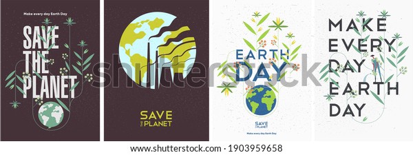 Earth Day. International Mother\
Earth Day. Environmental problems and environmental protection.\
Smoking pipes. Vector illustration. Set of vector\
illustrations
