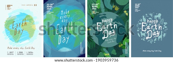 Earth Day.\
International Mother Earth Day. Earth Plants and Animals.\
Environmental problems and environmental protection. Vector\
illustration. Set of vector\
illustrations