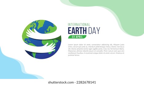 Earth Day. International Mother Earth Day. World Environmental day. Clean vector illustration background banner