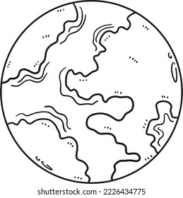 Earth Day Isolated Coloring Page for Kids