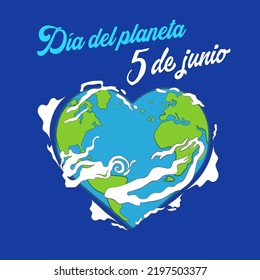 Día de la Tierra 5 de junio, corazón mundial