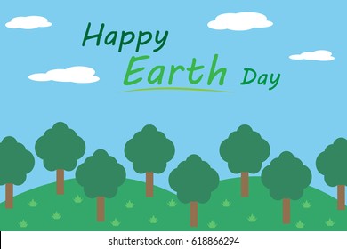 Earth day. jungle and nature concept.vector and illustration