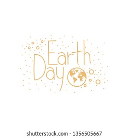 earth day label icon