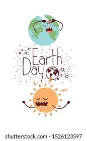 earth day label icon vector illustration design