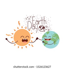 earth day label icon vector illustration design