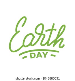 Earth Day. Lettering illustration for Earth Day celebration