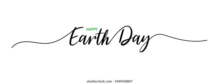 Earth day lettering. Lettering poster with text earth day. Vector