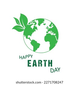 Earth Day lettering vector. Suitable for card, banner, or poster