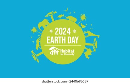 Earth Day Logo - Earth Day 2024 - World Earth Day - Earth Day Globe