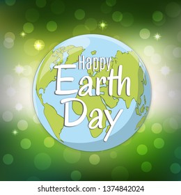Earth day logo design. World environment day. Ecology concept. Vector Illustration.