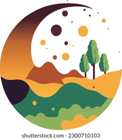 Earth day logo icon, earth vector with green leaf, save earth sign logo
