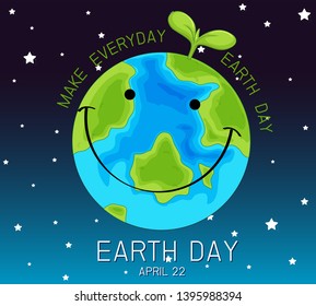 An earth day logo illustration