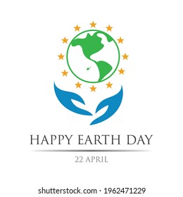 earth day logo illustration design template,happy earth day 22 april