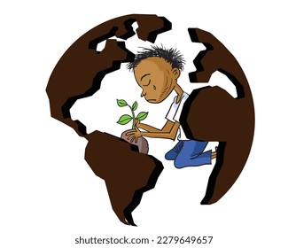 earth day logo for poster and publishing