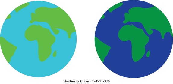 Earth day and night icon grapphic