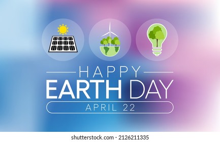 Earth day is observed every year on April 22, to demonstrate support for environmental protection. Vector illustration.
