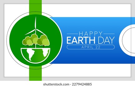 Earth day is observed every year on April 22, to demonstrate support for environmental protection. Vector illustration