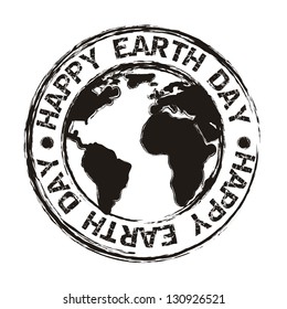 earth day over white background. vector illustration