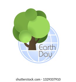 Earth Day. Paper craft. Illustration with the words, planets and green leaves. Vector illustration, eco poster,eco banner or eco card for world environment day