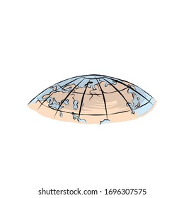 Earth Day. Planet-Flachsymbol