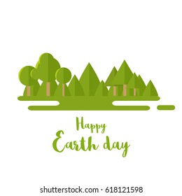 Earth Day postcard. Eco friendly ecology concept. World environment day background. Save the earth.