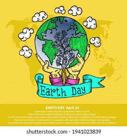 Earth Day, poster and banner vector