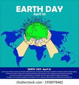  Earth Day, Poster and Banner vector