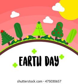 Earth day poster design template. World environment day. 