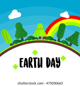 Earth day poster design template. World environment day. 