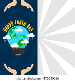 Earth day poster design template. World environment day. 