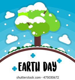 Earth day poster design template. World environment day. 