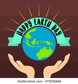 Earth day poster design template. World environment day. 
