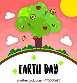Earth day poster design template. World environment day. 