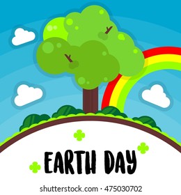Earth day poster design template. World environment day. 