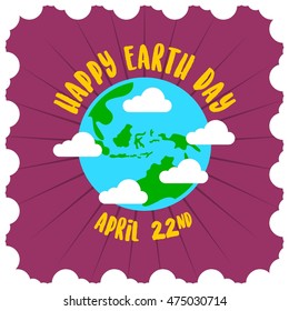 Earth day poster design template. World environment day. 