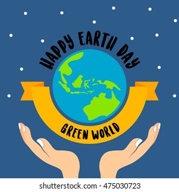 Earth day poster design template. World environment day. 