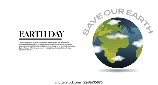 afiche del día de la tierra y folleto
