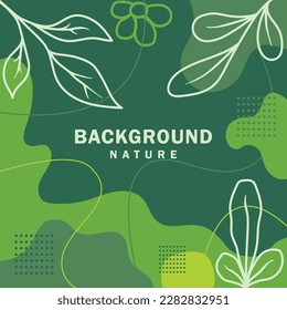 Earth Day poster with green background,liquid shape,leaves and elements can be used for print,flyer,cover,banner design,book,web,etc