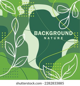 Earth Day poster with green background,liquid shape,leaves and elements can be used for print,flyer,cover,banner design,book,web,etc