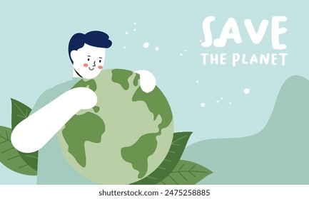 Earth day poster illustration vector